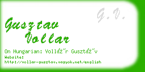 gusztav vollar business card